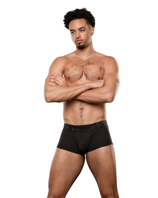Andrew Christian Essential Rib Boxer w/ ALMOST NAKED® Black