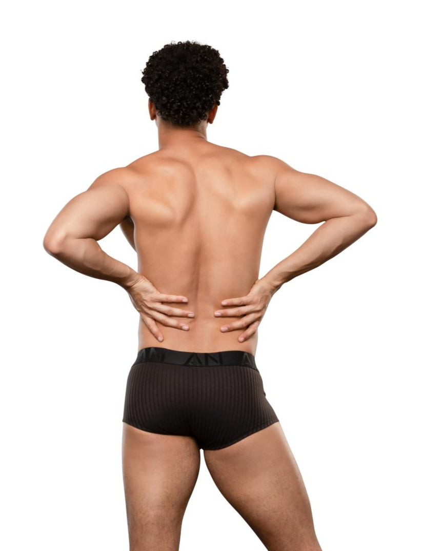 Andrew Christian Essential Rib Boxer w/ ALMOST NAKED® Black