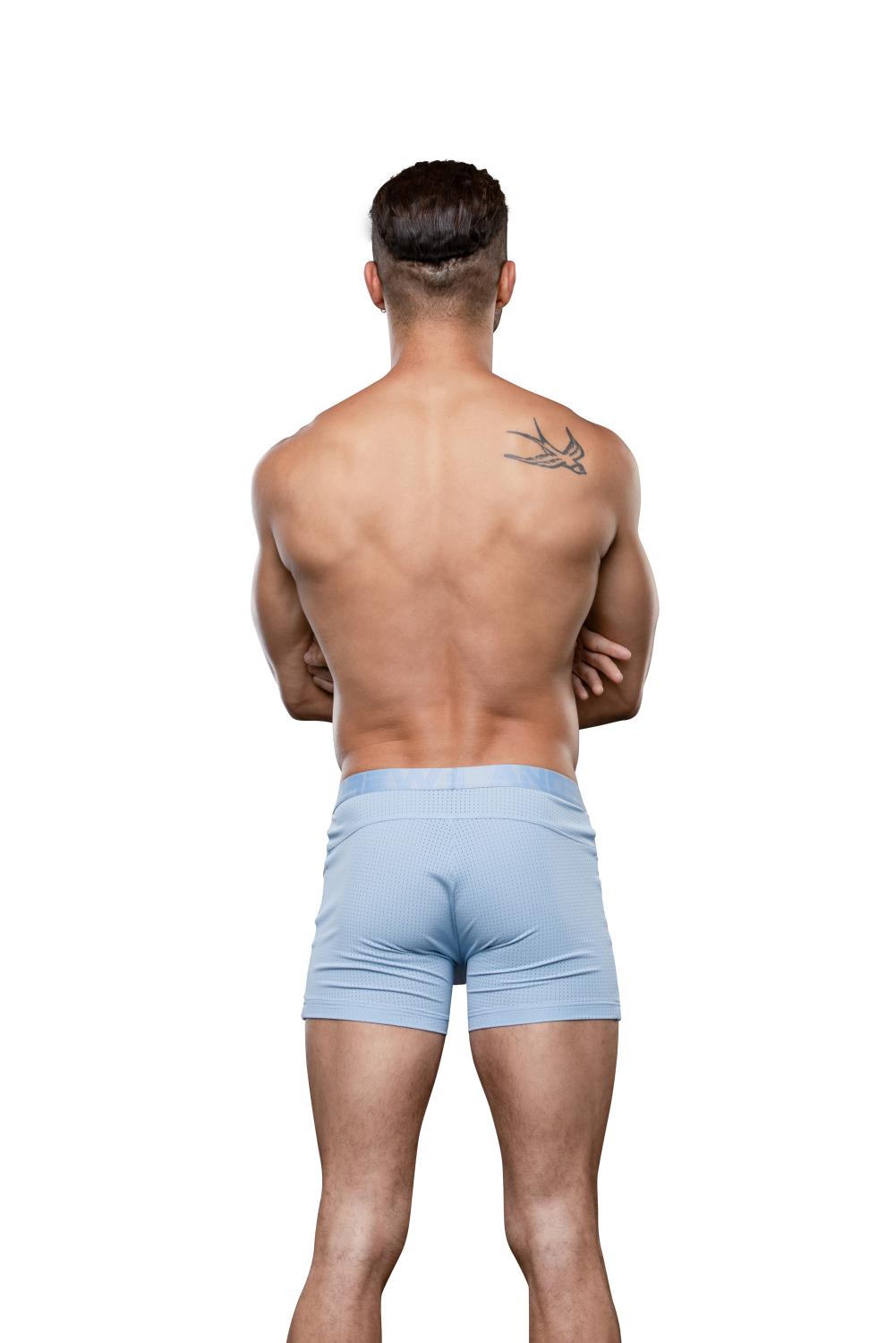 Andrew Christian Vibe Breeze Mesh Gym Boxer Powder Blue