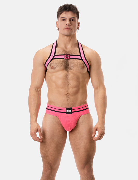 Barcode Berlin Multipack 1x Andreus Jockstrap + 1x Colin Harness Pink-Black