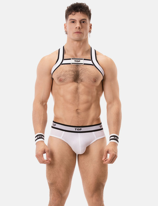 Barcode Berlin TOP Multipack 1x Brief White + 1x Harness White-Black