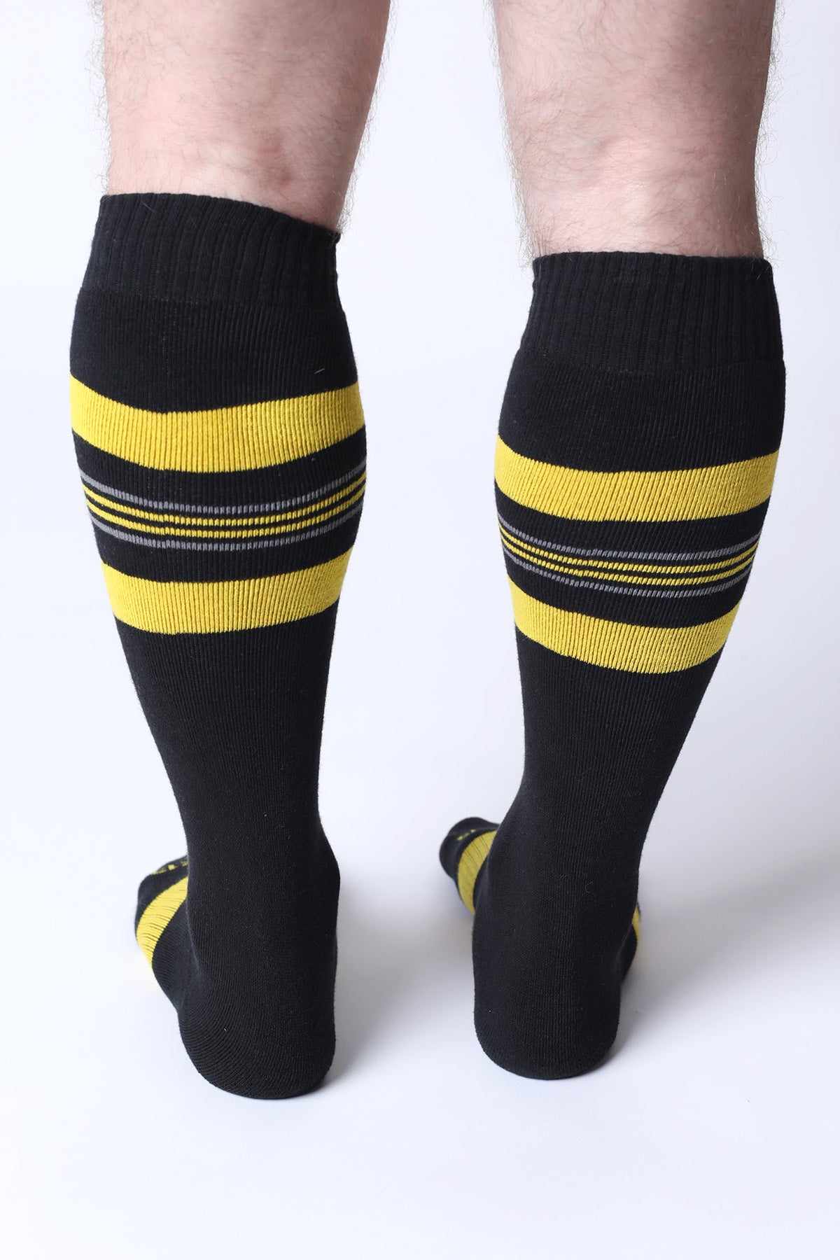 CELLBLOCK 13 Tight End Knee High Shadow Socks Black-Yellow