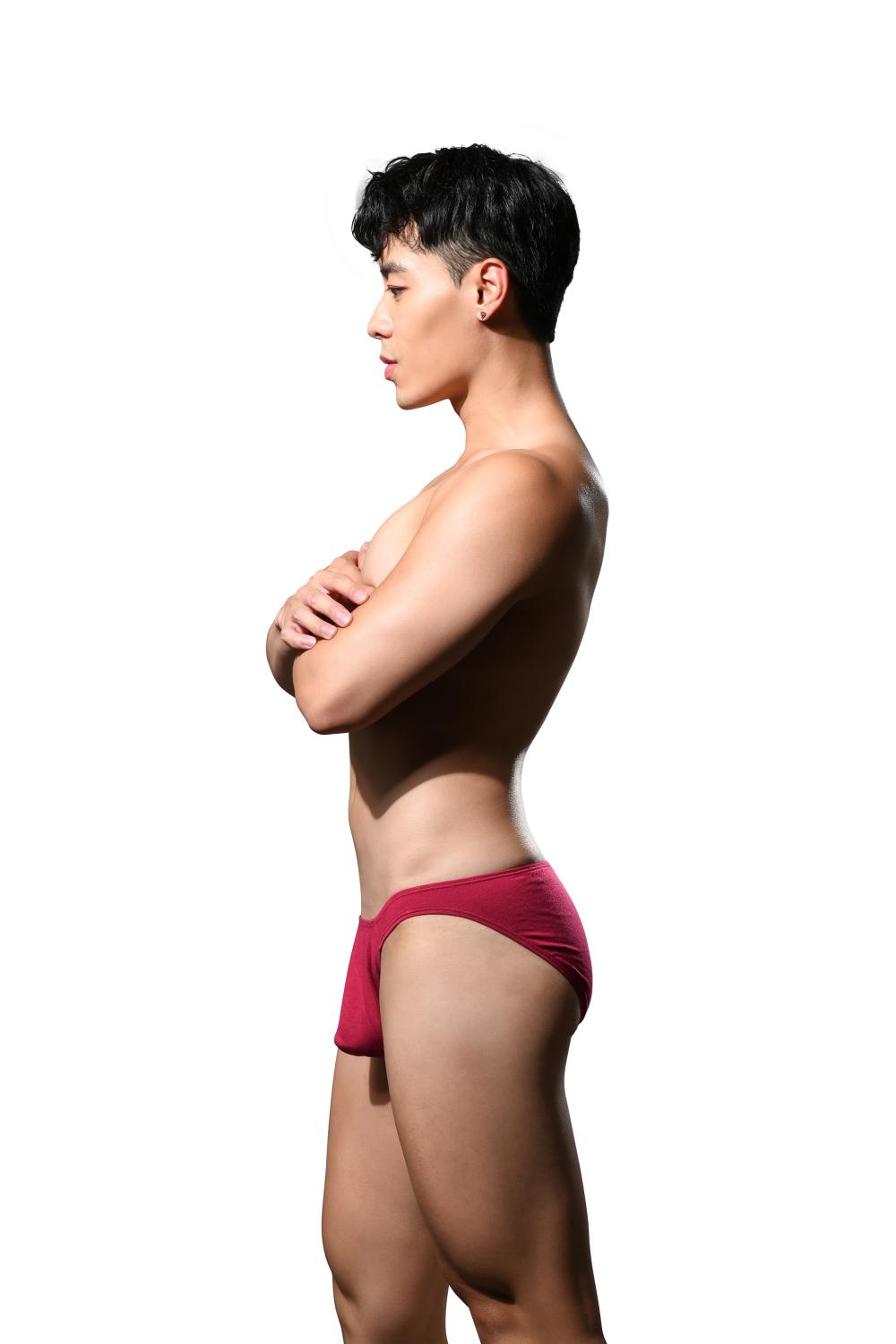 Andrew Christian ALMOST NAKED® No-Show Ultra Low-Rise Brief Burgundy