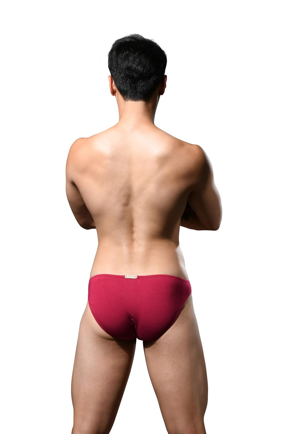 Andrew Christian ALMOST NAKED® No-Show Ultra Low-Rise Brief Burgundy