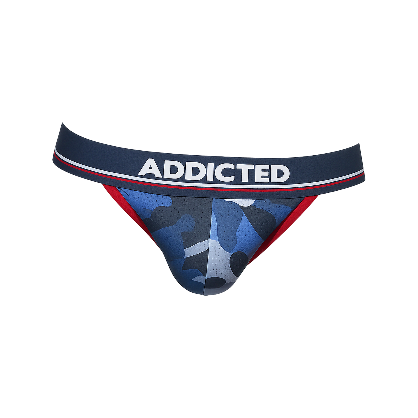 ADDICTED Camo Mesh Push Up Jockstrap Navy
