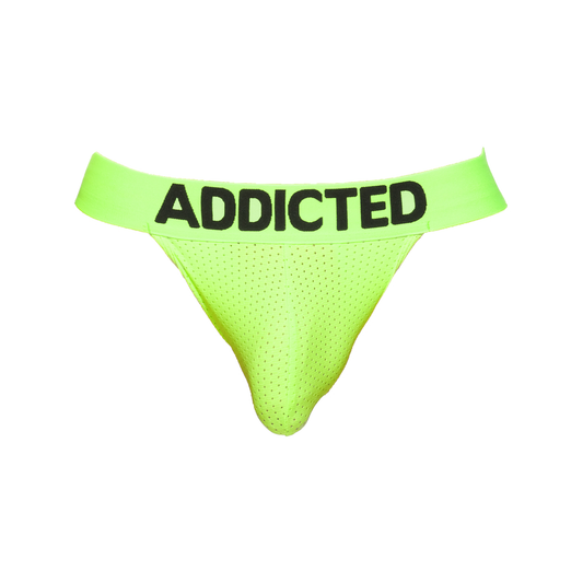 ADDICTED Ring Up Neon Mesh Jockstrap Green