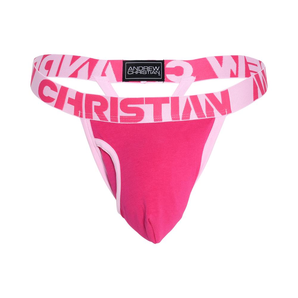 Andrew Christian Fly Y-Back Thong w/ ALMOST NAKED® Fuchsia