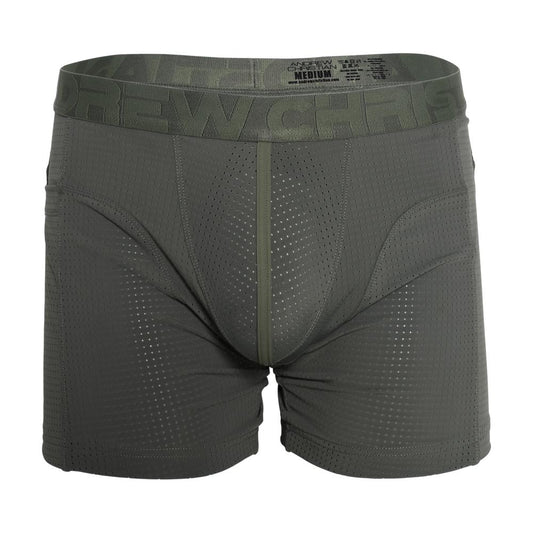 Andrew Christian Vibe Breeze Mesh Gym Boxer Olive