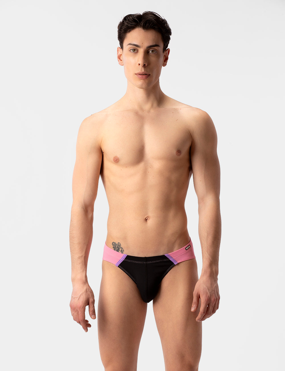 Barcode Berlin Avas Swim Brief Black-Rose-Lila