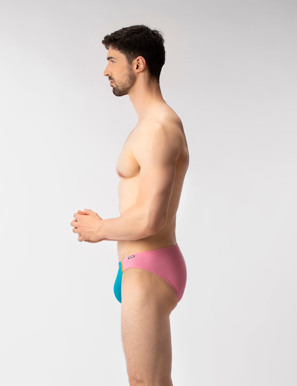 Barcode Berlin Avas Swim Brief Blue-Rose-Orange