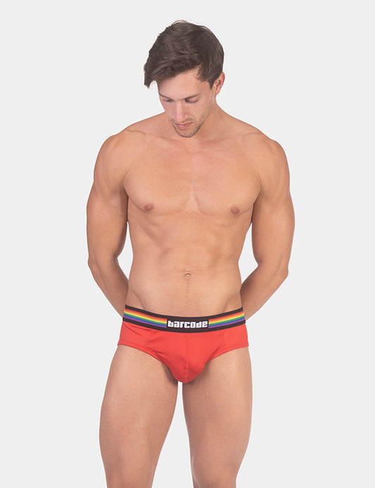 Barcode Berlin Backless Brief Pride Red