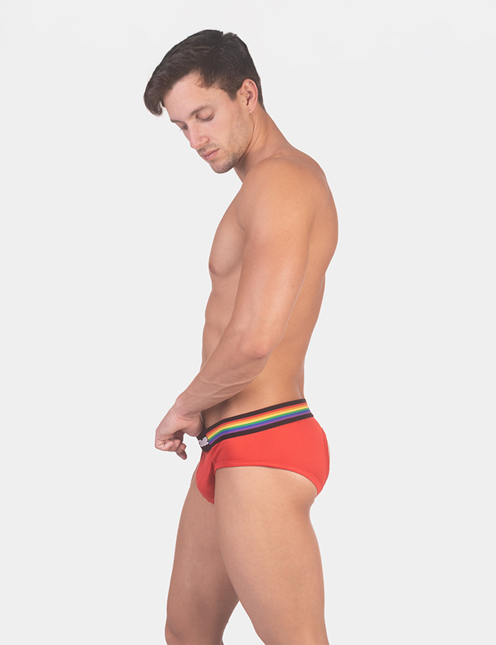 Barcode Berlin Backless Brief Pride Red