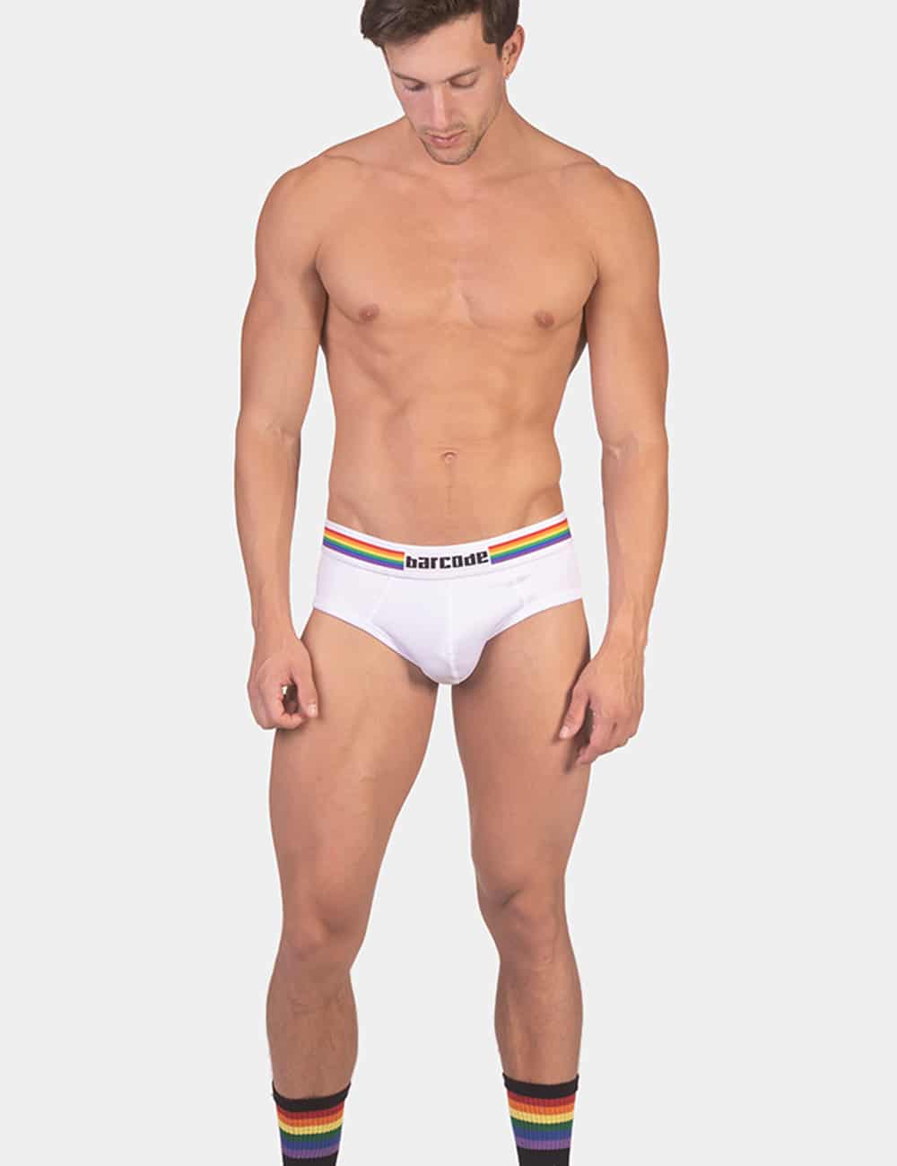 Barcode Berlin Backless Brief Pride White