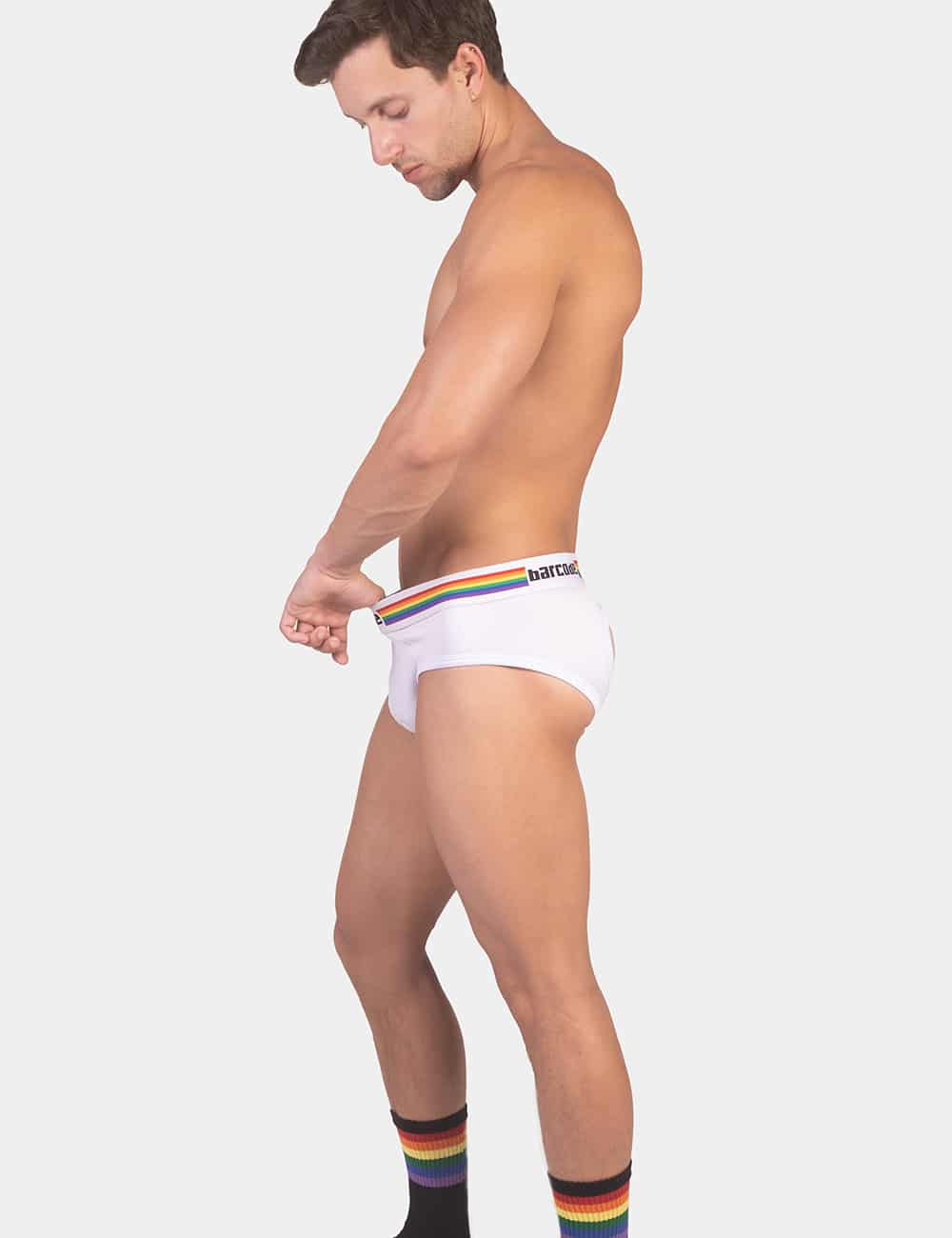 Barcode Berlin Backless Brief Pride White