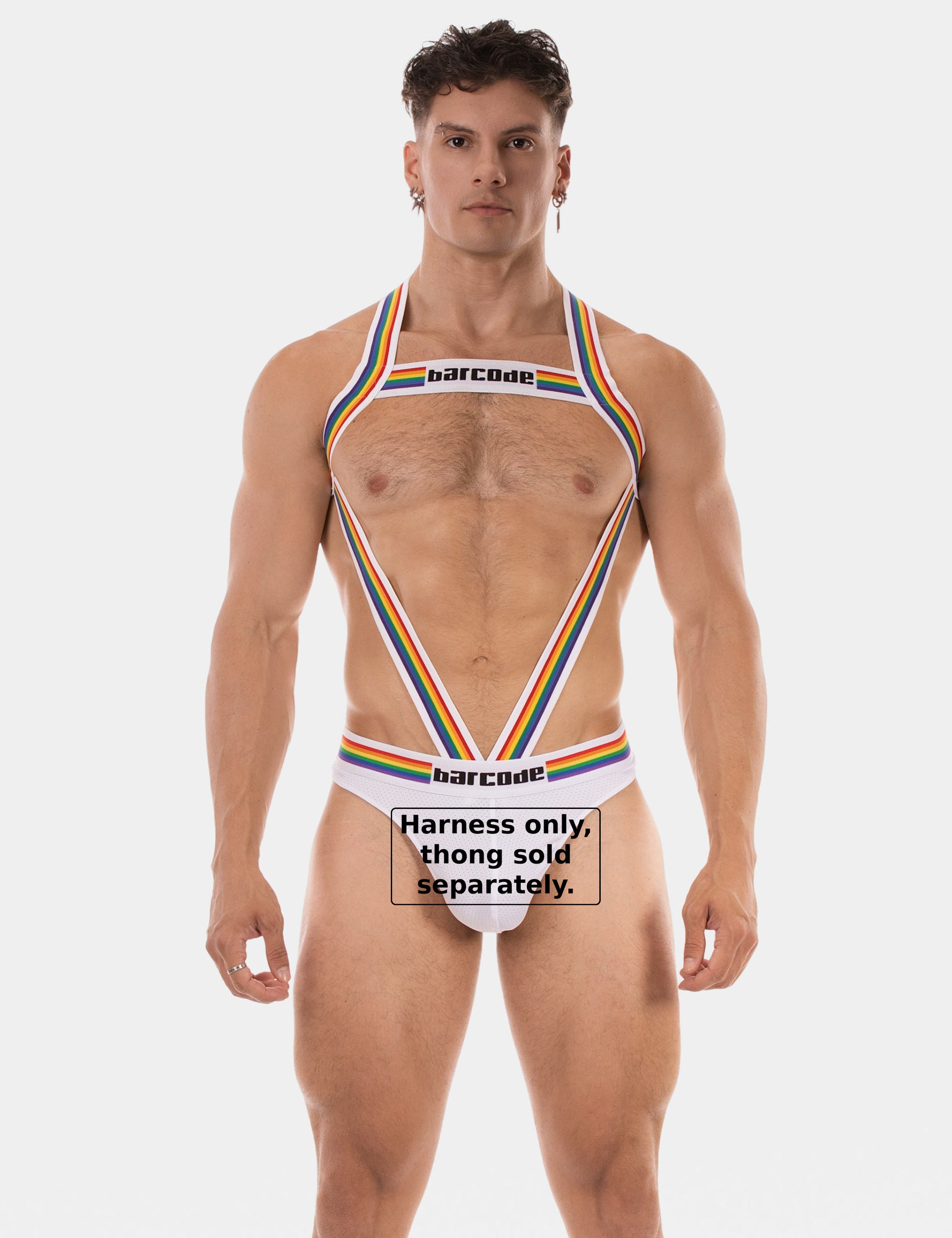 Barcode Berlin Body Harness Pride Ikem White