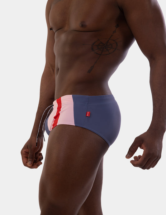 Barcode Berlin Mar Bella Beach Swim Trunk Blue-Rose-Red