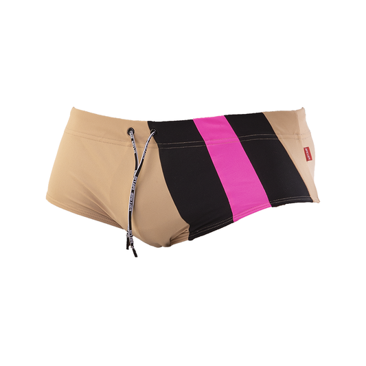 Barcode Berlin Mar Bella Beach Swim Trunk Nude-Black-Neonpink