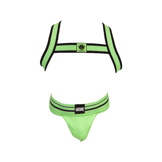 Barcode Berlin Multipack 1x Andreus Jockstrap + 1x Colin Harness Green-Black