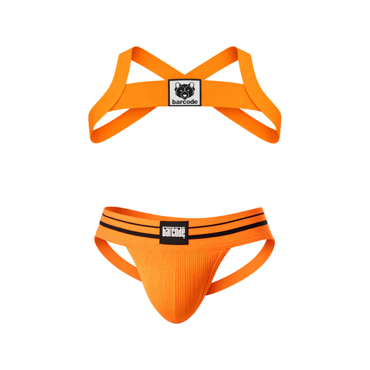 Barcode Berlin Multipack 1x Andreus Jockstrap + 1x Harness Leonsh Neonorange