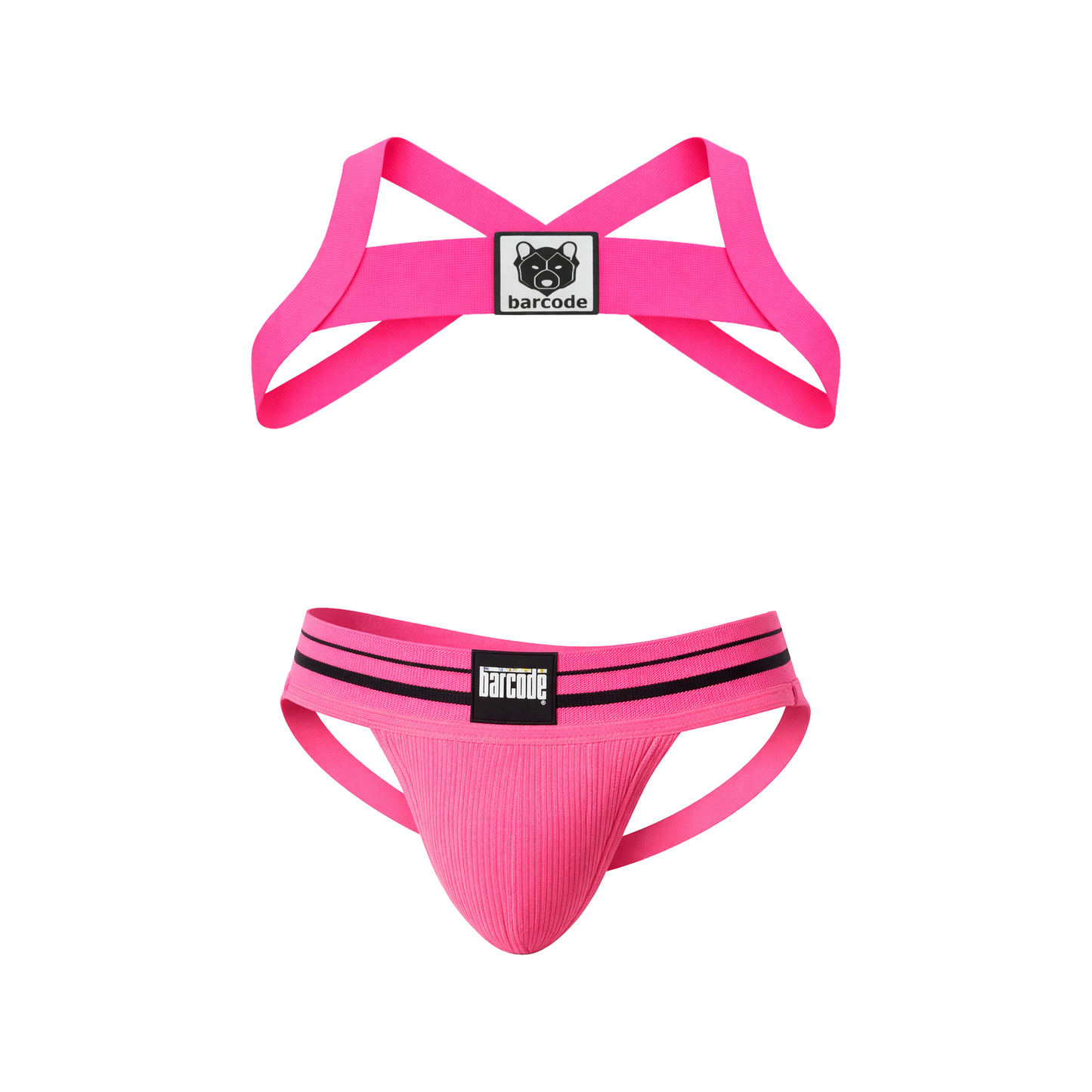 Barcode Berlin Multipack 1x Andreus Jockstrap + 1x Harness Leonsh Neonpink