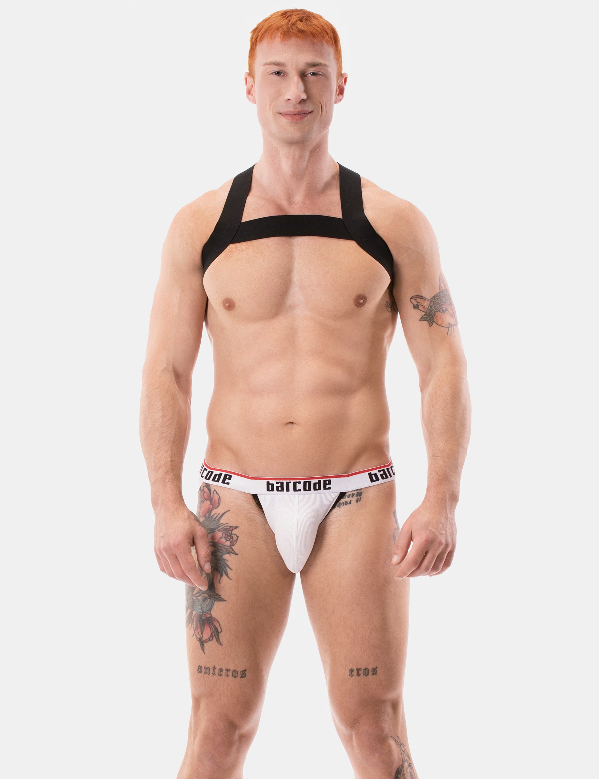 Barcode Berlin Multipack 1x Cosme Jockstrap White + Harness Matt Black