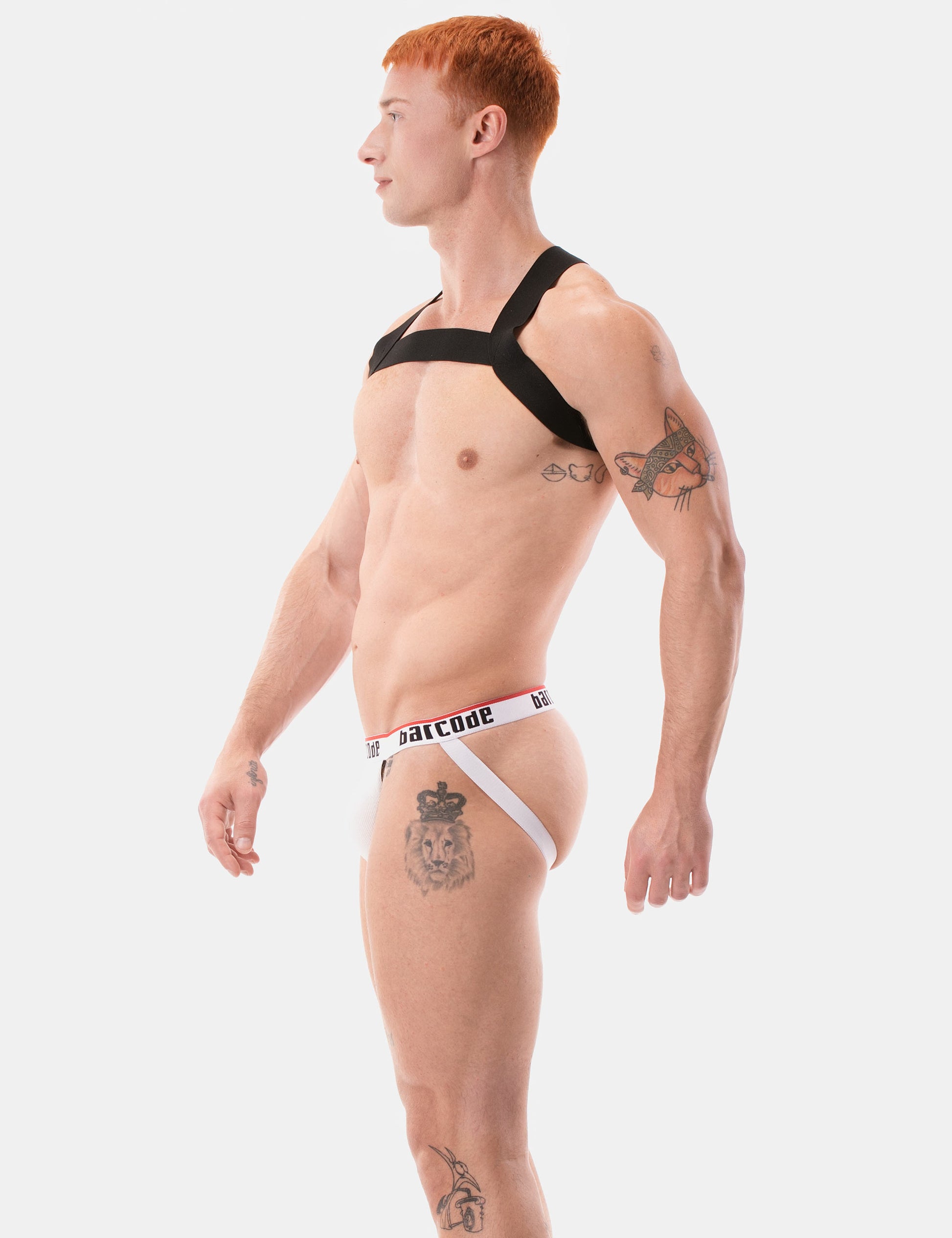 Barcode Berlin Multipack 1x Cosme Jockstrap White + Harness Matt Black