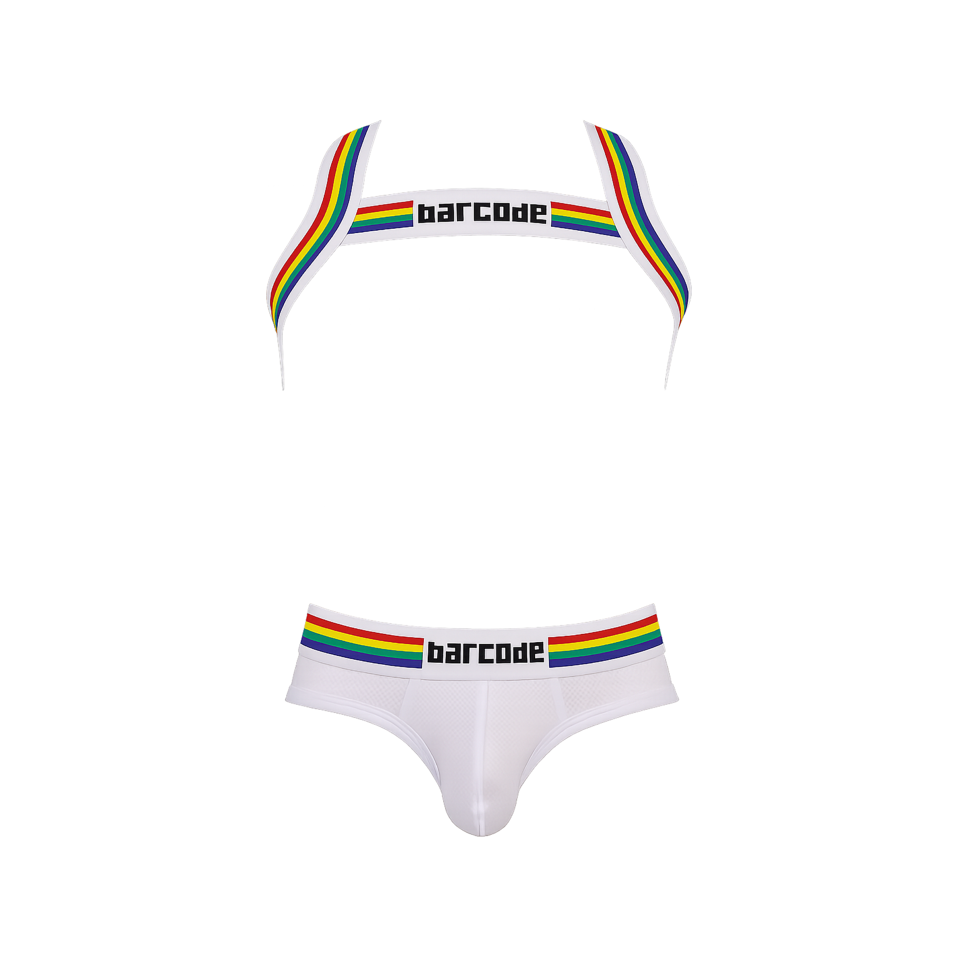 Barcode Berlin Multipack 1x Pride Brief + 1x Pride Harness White