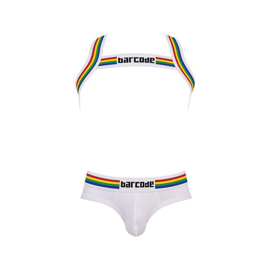 Barcode Berlin Multipack 1x Pride Brief + 1x Pride Harness White