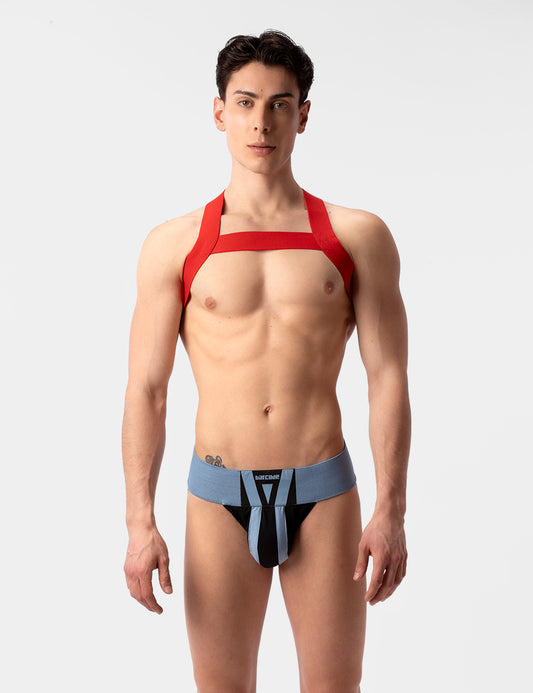 Barcode Berlin Multipack 1x Zuri Jockstrap Bluebeige/Black + 1x Harness Matt Red