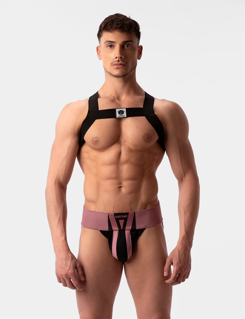 Barcode Berlin Multipack 1x Zuri Jockstrap Brownishpurple/Black + 1x Harness Matt Black