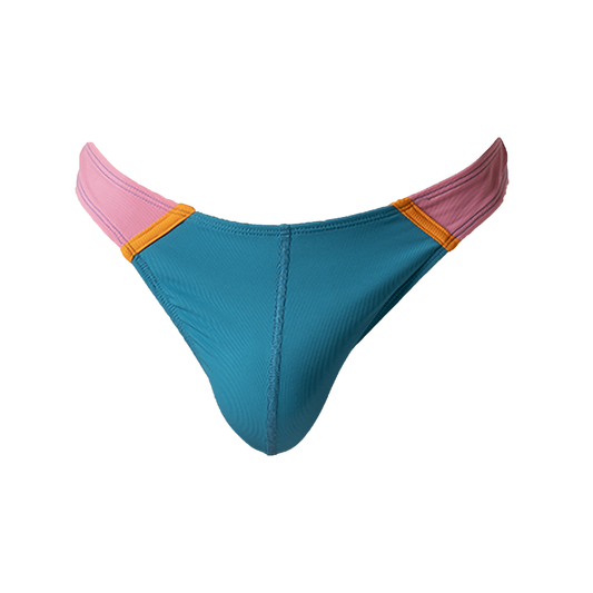 Barcode Berlin Uril Swim Thong Blue-Rose-Orange