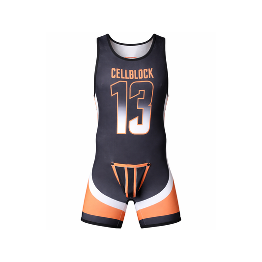 CELLBLOCK 13 Chain Reaction Singlet Jock Orange