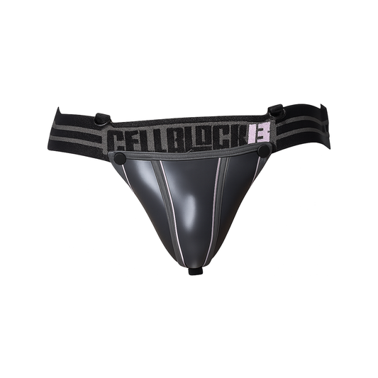 CELLBLOCK 13 Mercury Neoprene Jockstrap w/ C-ring + Removable Pouch Grey