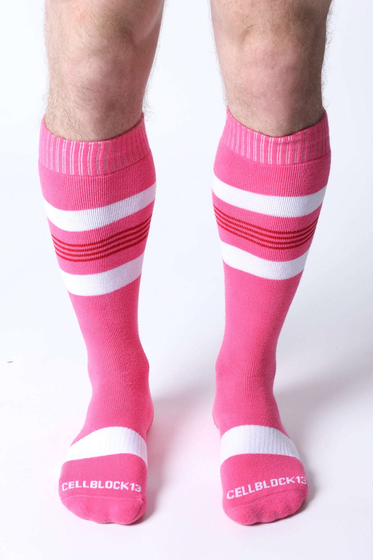 CELLBLOCK 13 Tight End Knee High Socks Pink