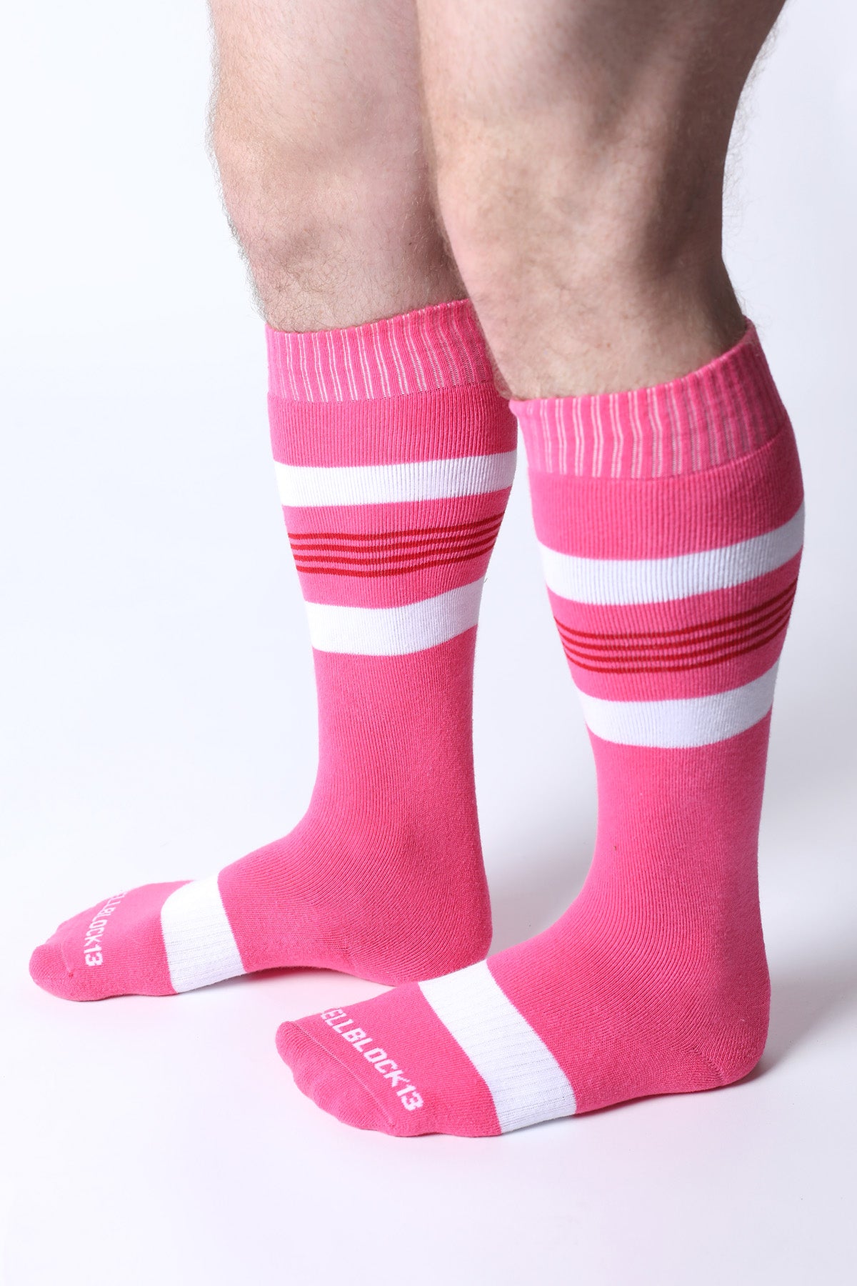 CELLBLOCK 13 Tight End Knee High Socks Pink