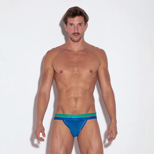 CODE 22 Bright Mesh Jockstrap Blue