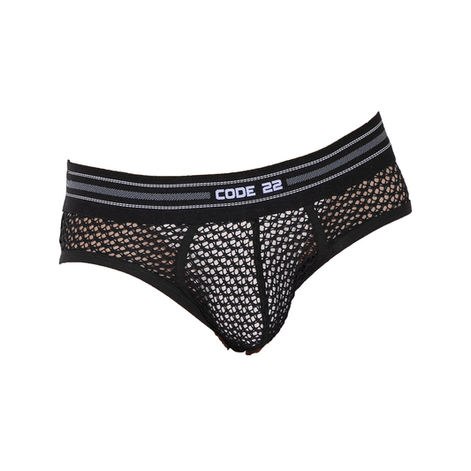 CODE 22 Openwork Brief Black