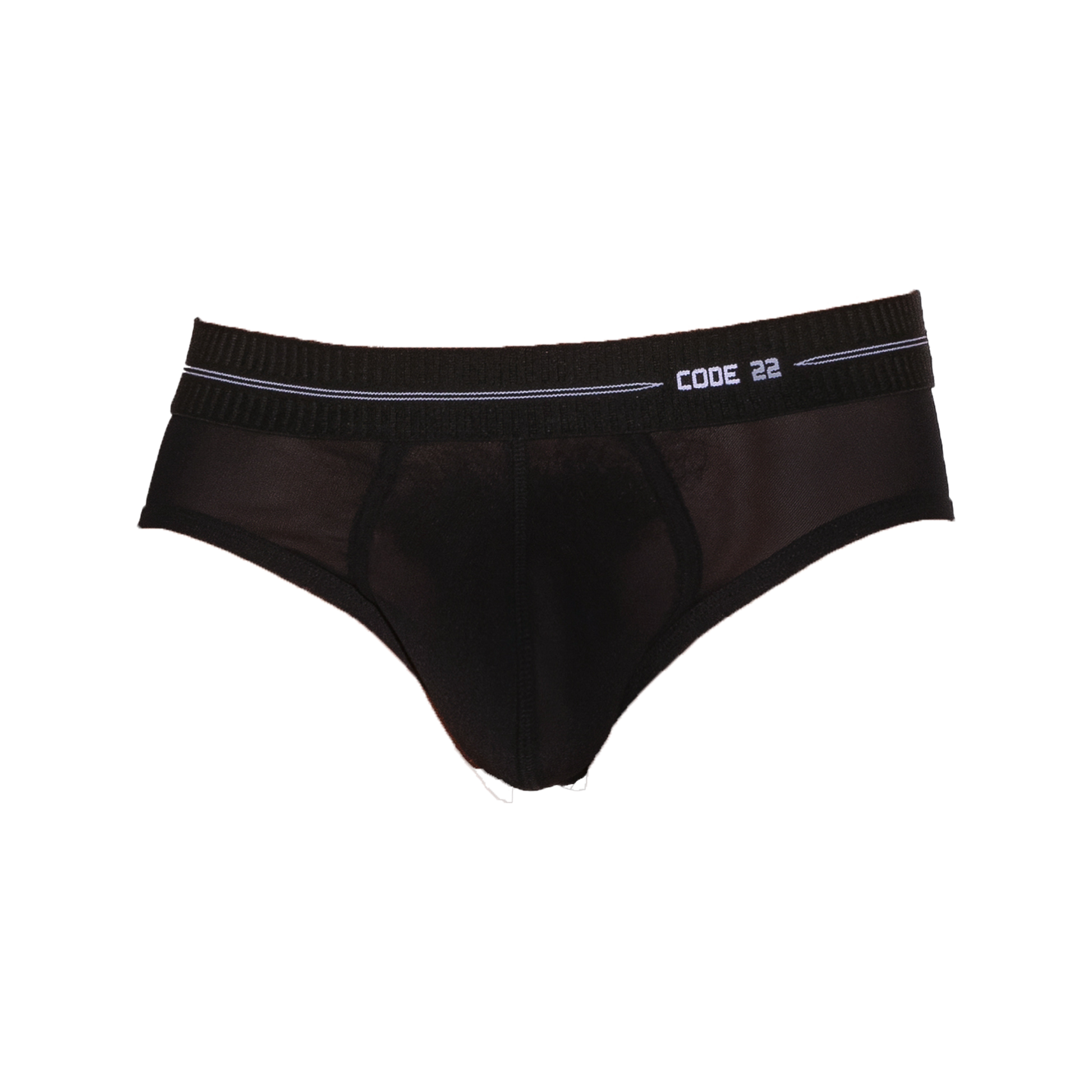 CODE 22 Sheer Mesh Brief Black
