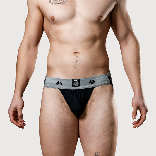 MM Sports Original Edition Swimmer/Jogger Jockstrap 2 inch Multipack 1x Black + 1x White