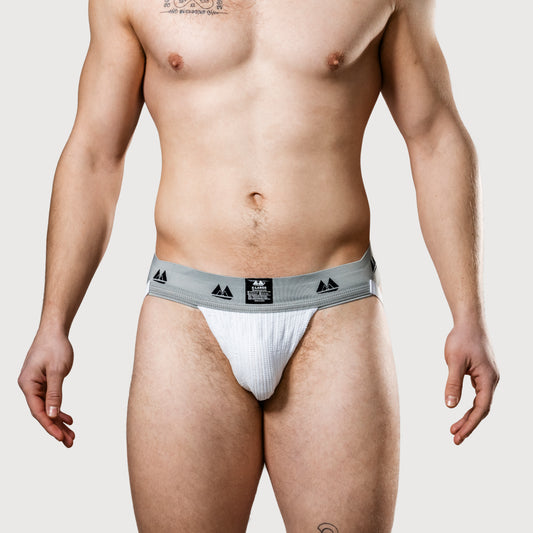MM Sports Original Edition Swimmer/Jogger Jockstrap 2 inch WhiteMM Sports Original Edition Swimmer/Jogger Jockstrap 2 inch White