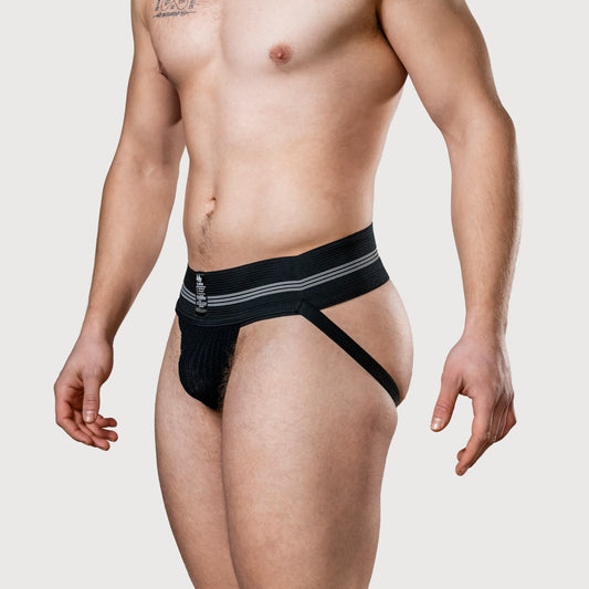 MM Sports The Original No. 10 Jockstrap 3 inch Multipack 1x Black + 1x White