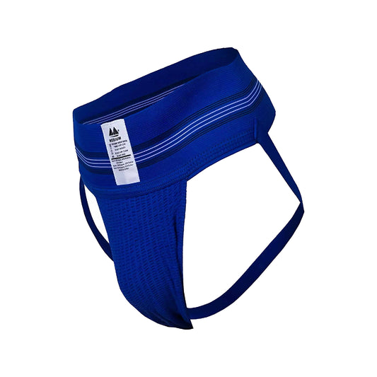 MM Sports The Original No. 10 Swimmer/Jogger Jockstrap 3 inch Blue