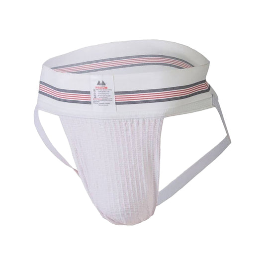 MM Sports The Original No. 10 Swimmer/Jogger Jockstrap 3 inch White