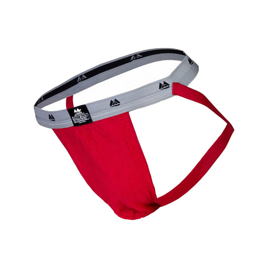 MM Sports The Original Swimmer/Jogger Jockstrap 1 inch Red