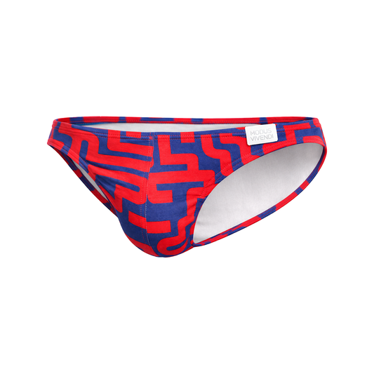 MODUS VIVENDI Labyrinth Low Cut Brief Red/Blue