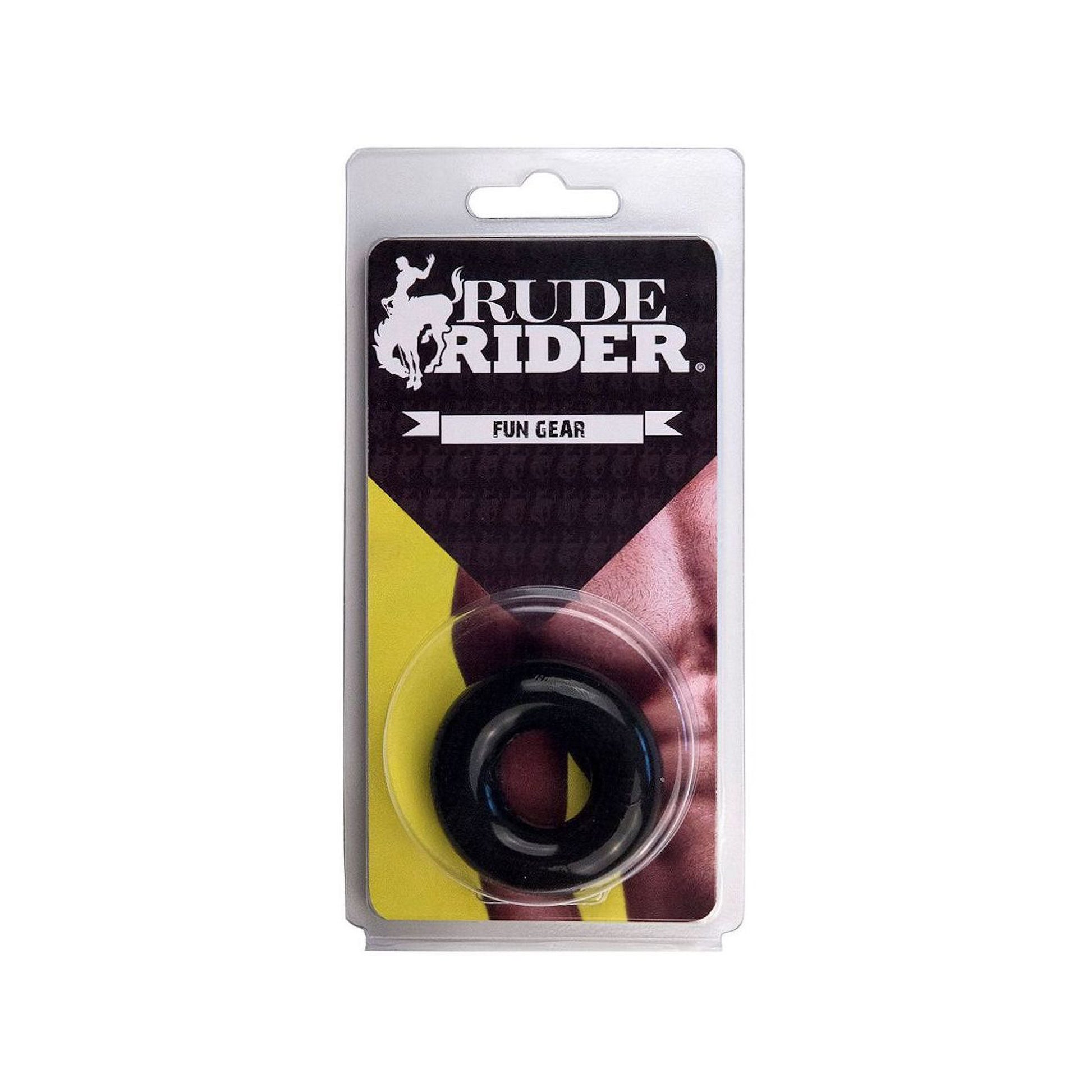 Rude Rider Fat Stretchy Cock Ring Black