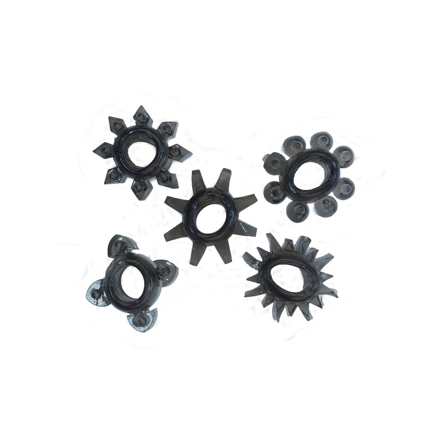 Rude Rider Jelly Cock Ring 5-Star-Set