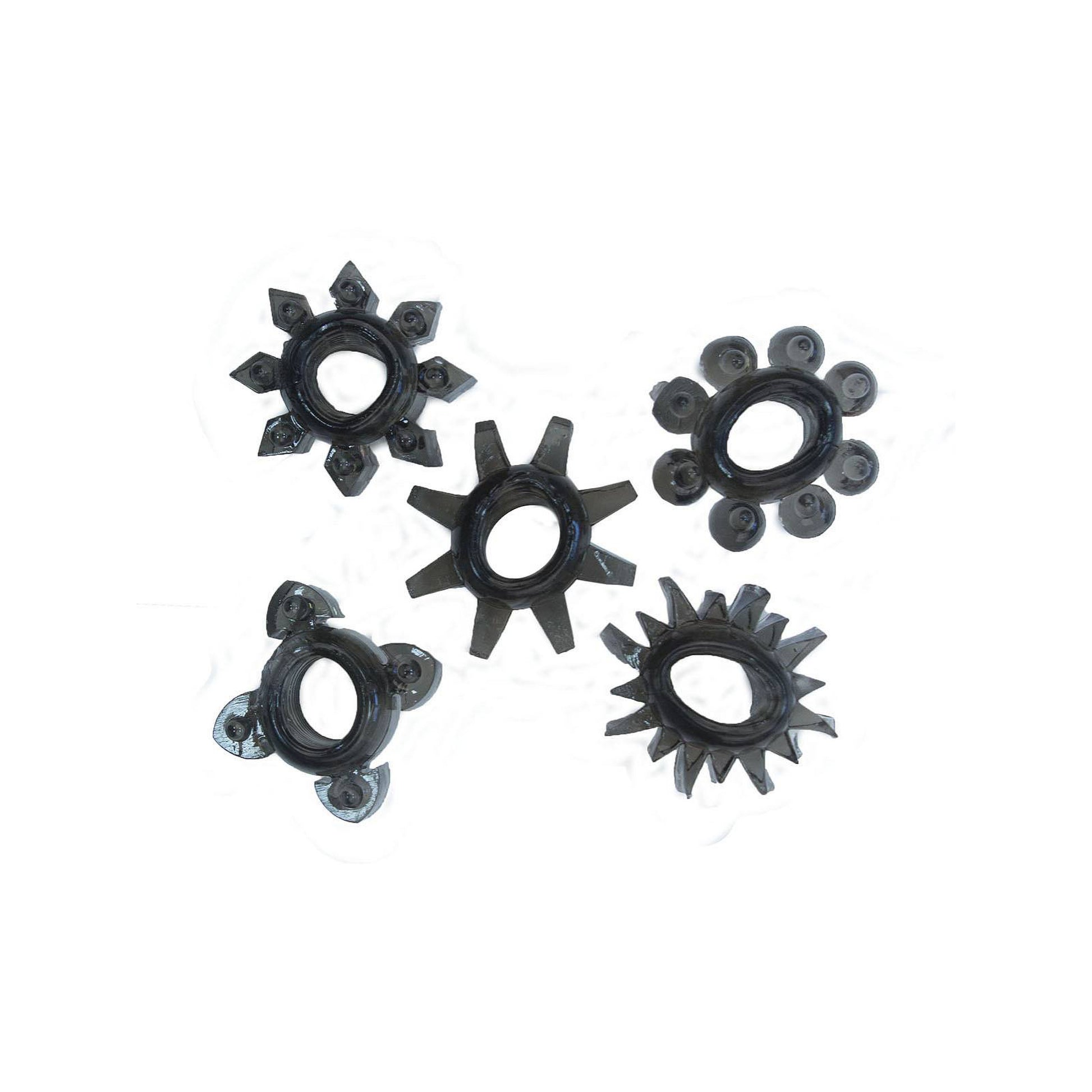 Rude Rider Jelly Cock Ring 5-Star-Set