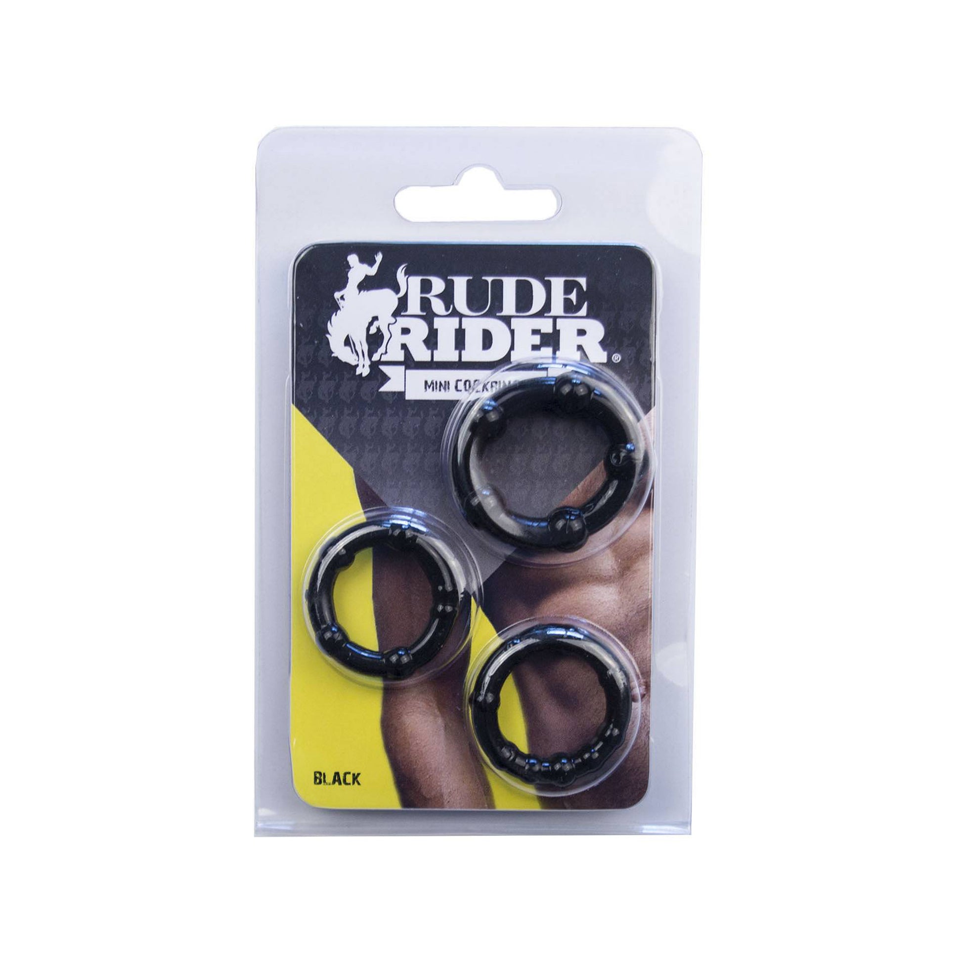 Rude Rider Mini Cock Rings Black (3-Ring-Set)