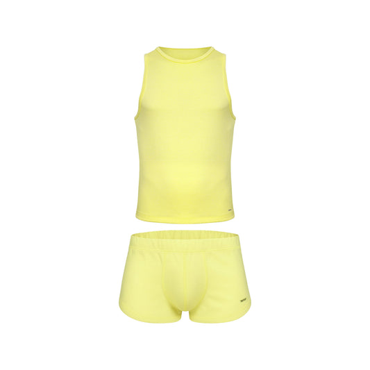 SUKREW 1x Shorts + 1x Vest Multipack Blonde Yellow